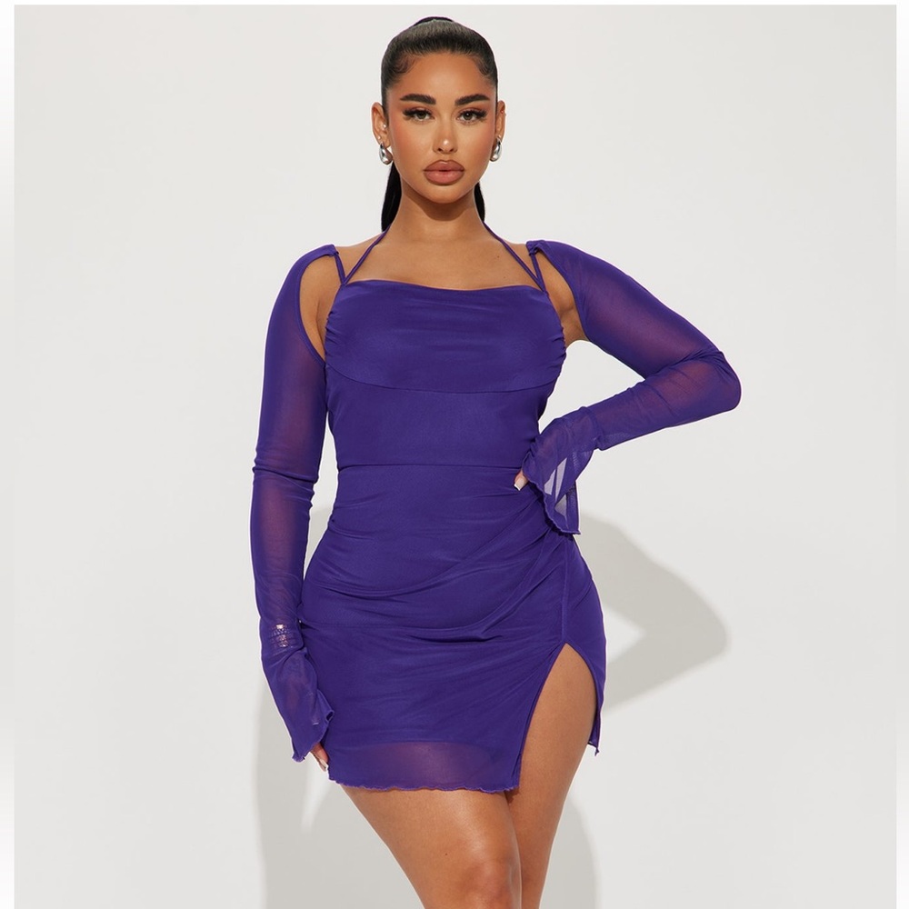 Fashion Nova Valentina Mesha Mini Dress